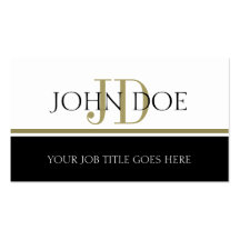 YourJobTitle! Goldstreifen W/W Horiz Visitenkartenvorlage
