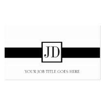 YourJobTitle klassisches weißes/schwarzes Band/Anh Visitenkarten Vorlage