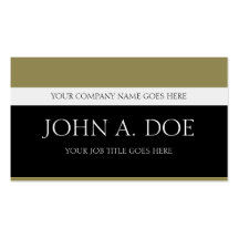 YourJobTitle! Schwarze/antike GoldTouch Visitenkarten Vorlagen