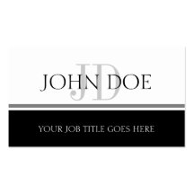 YourJobTitle silberner Streifen W/W Horiz Visitenkarten