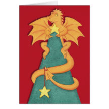 Yuletide Drache Grußkarten