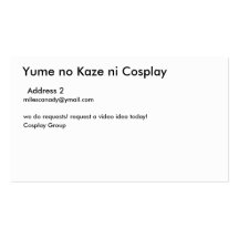 Yume kein Kaze Ni Cosplay, Adresse 2, milescanady… Visitenkarten Vorlagen