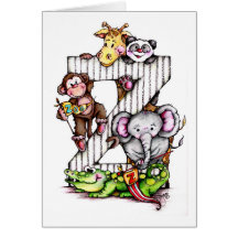 Z ist für ZOO - Alphabet-Kunst Karten