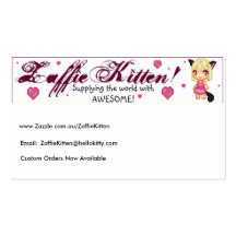 ZaffieKitten Entwürfe, Visitenkarte