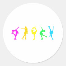 Zahl Skaterneonregenbogen Sticker