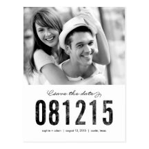 ZAHLEN Save the Date Postkarte