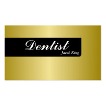 Zahnarztorthodontist-Visitenkarte-einfaches Gold