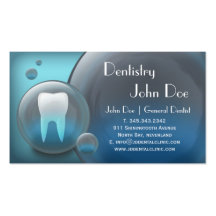 Zahnmedizinische Visitenkarte der eleganten weißen