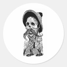Zapatista Calavera. c. frühes 1900's. Mexiko Sticker