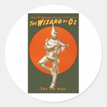 Zauberer- von Ozzinn-Mann Runder Sticker