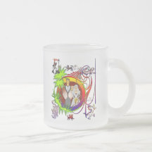 Zaubererdrache mit 21 Jahrhundert-Hochzeits-Paaren Kaffee Tassen
