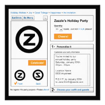 Zazzle Feiertags-Einladung
