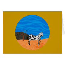 Zebra Afrika Africa Grußkarten