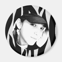 Zebra-gestreifter personalisierter Foto-Magnet Kühlschrankmagnet