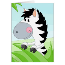 Zebra im Gras Karte