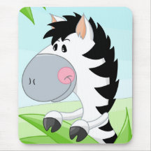 Zebra im Gras Mauspad
