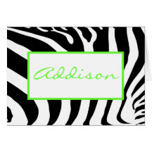 Zebra in Limonem Grußkarte