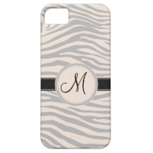 Zebra-inspiriertes mit Monogramm Muster Hülle Fürs iPhone 5