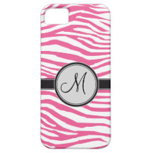 Zebra-inspiriertes mit Monogramm Muster iPhone 5 Hülle