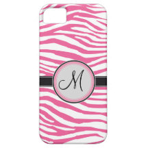 Zebra-inspiriertes mit Monogramm Muster Etui Fürs iPhone 5