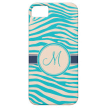 Zebra-inspiriertes mit Monogramm Muster iPhone 5 Schutzhülle