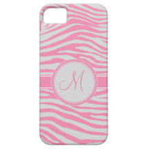 Zebra-inspiriertes mit Monogramm Muster iPhone 5 Schutzhüllen