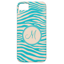 Zebra-inspiriertes mit Monogramm Muster iPhone 5 Hülle