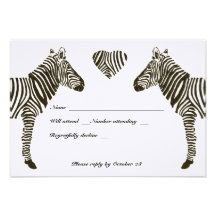 Zebra-Liebe-uAwg mit Umschlägen Personalisierte Einladung