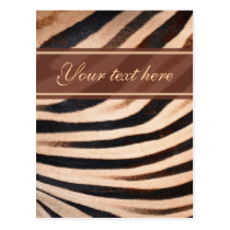Zebra-Pelz-Postkarte postkarten
