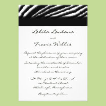 Zebra-Streifen-Hochzeits-Einladungen einladungen