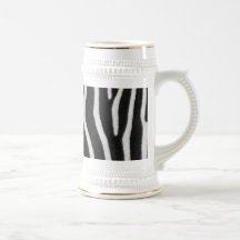 Zebra-Streifen-Muster-Bier Stein Teehaferl
