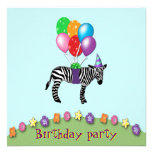 Zebrageburtstag Personalisierte Einladungen
