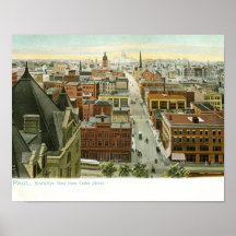 Zedern-St., St Paul, Minnesota Vintag Plakatdruck