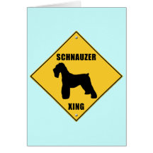 Zeichen der Schnauzer-Überfahrt-(XING) Grußkarte