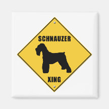 Zeichen der Schnauzer-Überfahrt-(XING) Kühlschrankmagnet