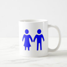Zeichen Frau Mann sign woman man Teetasse