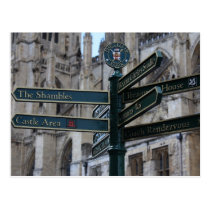 Zeichen vor York-Münster - York, England postkarten