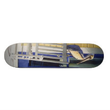 "Zeit-Reisend-" Pelikan auf Schaukelstuhl Personalisierte Skateboarddecks