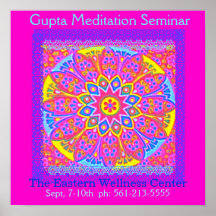 Zeitalter-rosa Mandala-Plakat 1