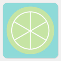Zeitgenössische Sommer-Zitrusfrucht/aquamarines/Li Sticker