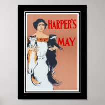 Zeitschrift Plakat-die Vintage Anzeigenharpers poster