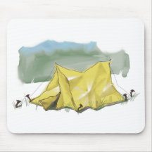 Zelt-Illustration Mousepad