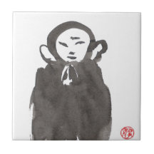 Zen-Tinte Jizo die Mönch-Fliese