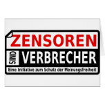 Zensoren sind Verbrecher Karten