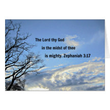 Zephaniah 3:17 grußkarten