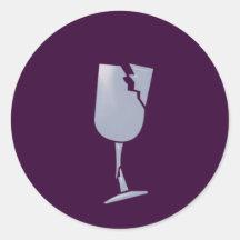 zerbrechendes Glas zerbrechlich Stickers
