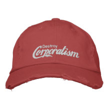 Zerstören Sie Korporativismus Bestickte Baseballkappen