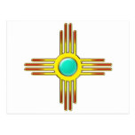 Zia Sonne - Zia Pueblo - Kraft Symbol Postkarten