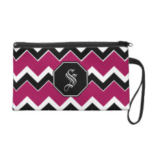 Zickzack gemusterte Wristley Tasche