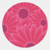 Zinnia, Zinnia, Zinnia, Zinnia Runde Sticker